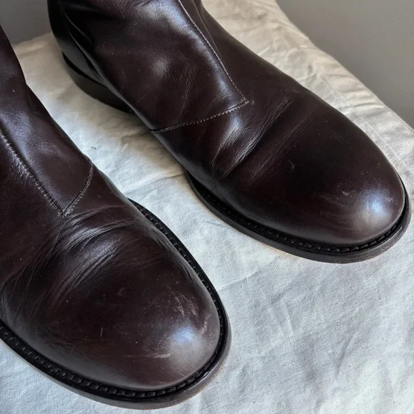 Calvin Klein Collection Italy Leather Zip Ankle Boots Men’s 8/Women’s 10 (EU 41) - Picture 2 of 8